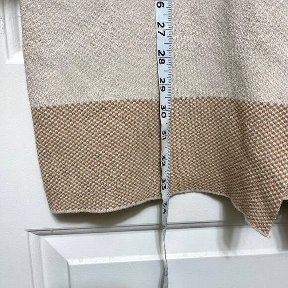 Loft Outlet Striped Open-Front Knit Cardigan Beige & Cream Size S - Picture 4 of 4